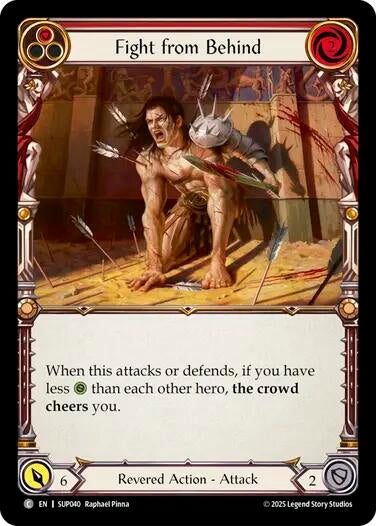 Image for Fight from Behind (Red) (SUP040) - Flesh and Blood TCG