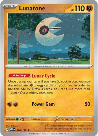Image for Lunatone (074/132) (ME01: Mega Evolution) - Pokemon