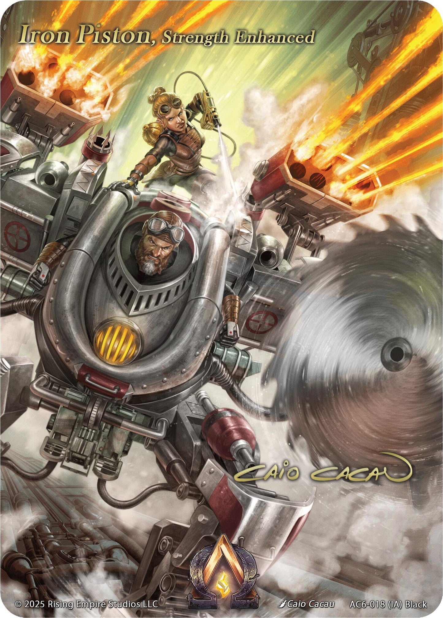 Image for Iron Piston, Strength Enhanced (Iconic Art) (AC6-018) (Echoes of Eternity) - Alpha Clash