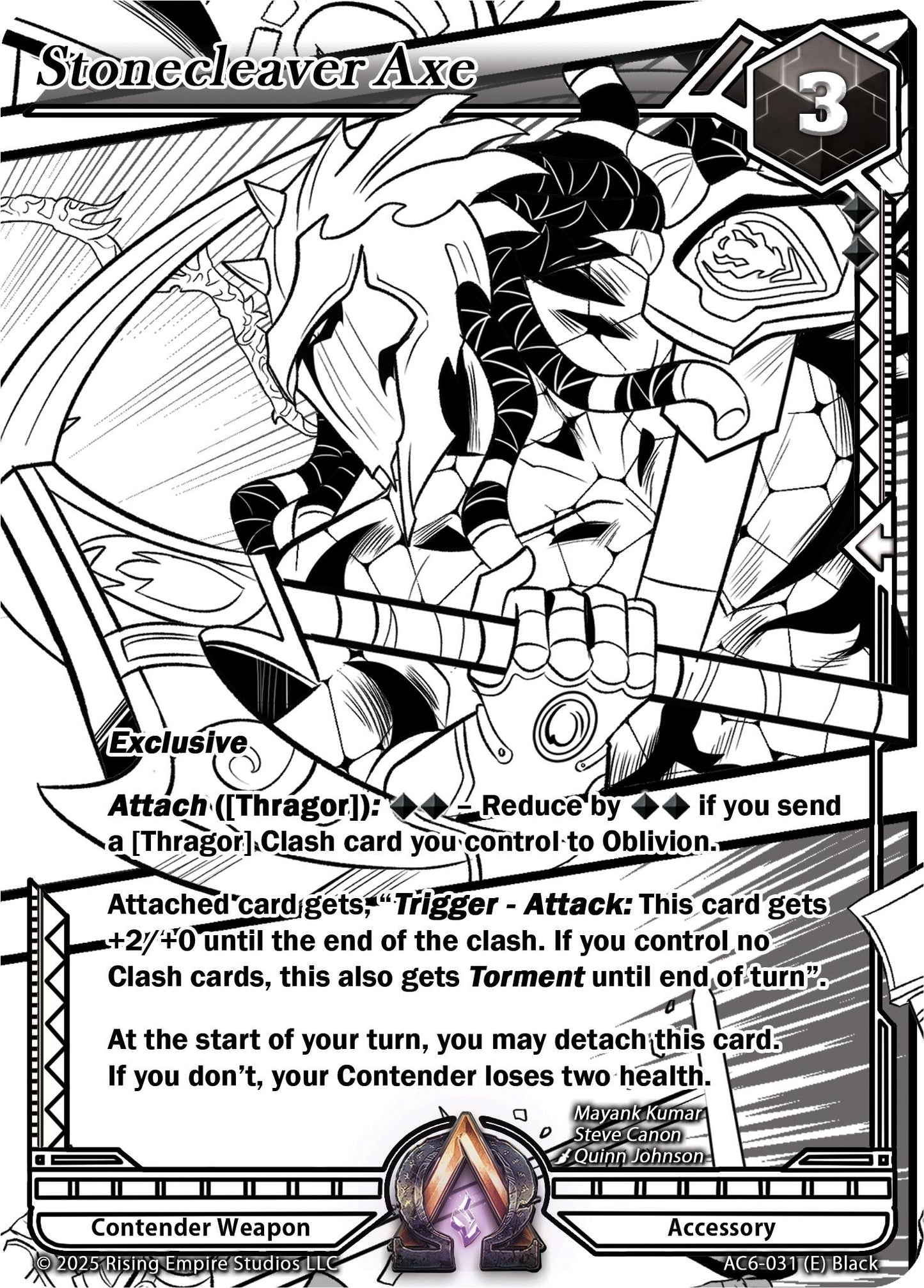 Image for Stonecleaver Axe (Ink) (AC6-031) (Echoes of Eternity) - Alpha Clash