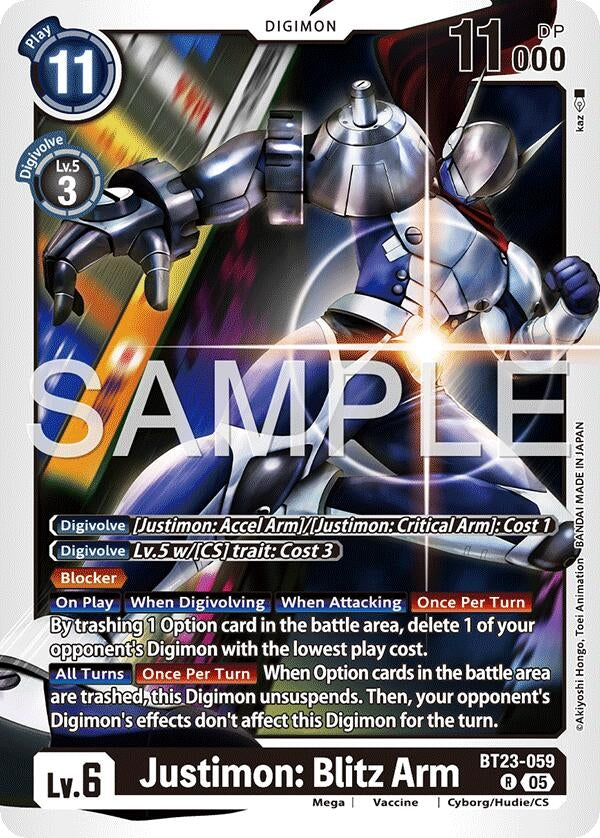 Image for Justimon: Blitz Arm (BT23-059 R) (Hackers' Slumber) - Digimon Card Game