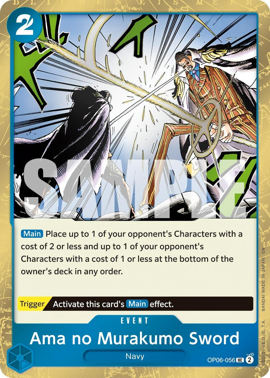Image for Ama no Murakumo Sword (Pirate Foil) (OP06-056) (Premium Booster -The Best- Vol. 2) - One Piece Card Game