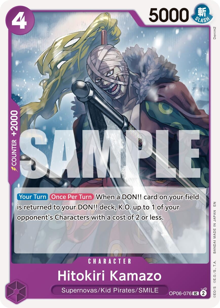 Image for Hitokiri Kamazo (Reprint) (OP06-076) (Premium Booster -The Best- Vol. 2) - One Piece Card Game