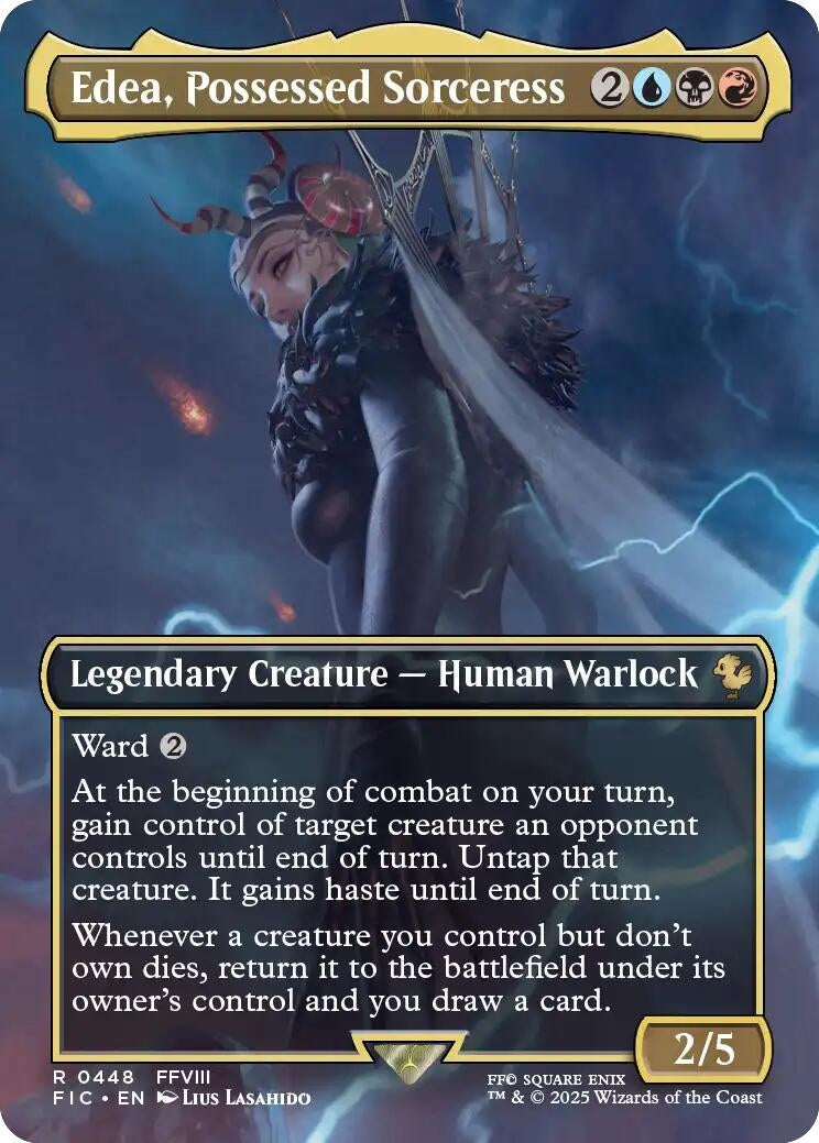 Image for Edea, Possessed Sorceress (Borderless) (448) (Commander: FINAL FANTASY) - Magic: The Gathering