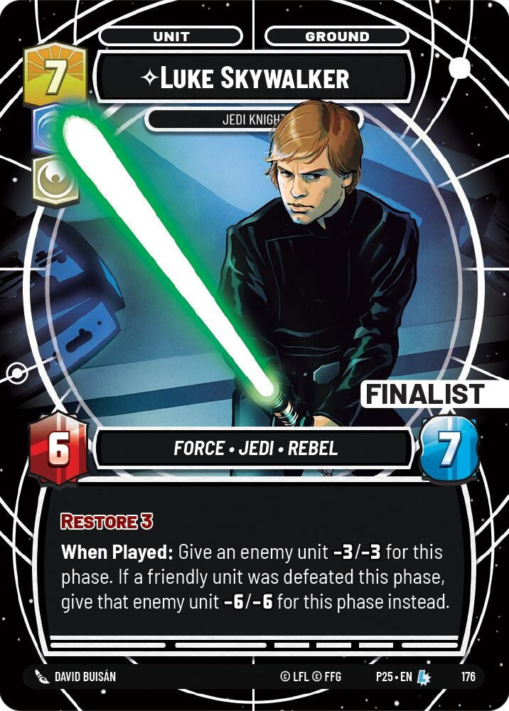 Image for Luke Skywalker - Jedi Knight (Finalist) (176) (Sector and Regional Promos: Season 1) - Star Wars: Unlimited