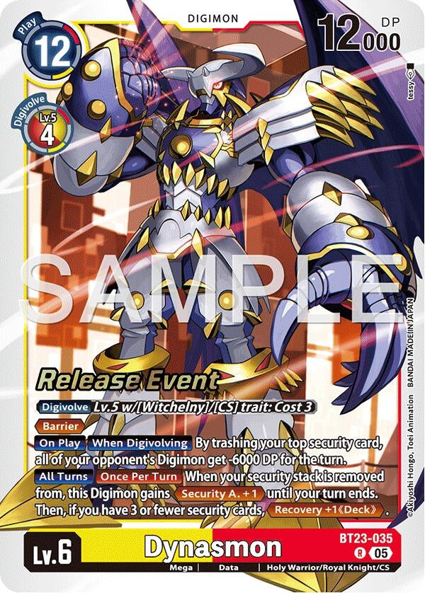 Image for Dynasmon (BT23-035 R) (Hackers' Slumber Release Event Cards) - Digimon Card Game