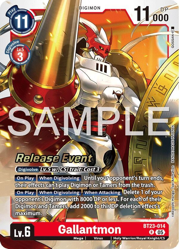 Image for Gallantmon (BT23-014 R) (Hackers' Slumber Release Event Cards) - Digimon Card Game