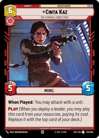 Image for Cinta Kaz - The Struggle Comes First (172/264) (Secrets of Power) - Star Wars: Unlimited