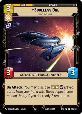 Image for Soulless One - Swift and Agile (190/264) (Secrets of Power) - Star Wars: Unlimited