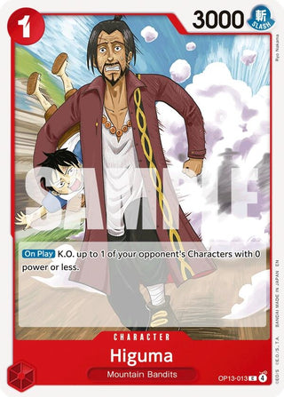 Higuma (OP13-013) (Carrying On His Will)