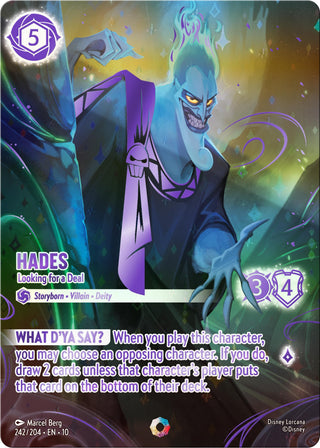 Image for Hades - Looking for a Deal (Iconic) (242/204) (Whispers in the Well) - Disney Lorcana