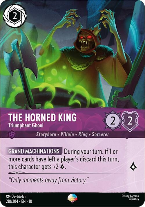 Image for The Horned King - Triumphant Ghoul (Epic) (210/204) (Whispers in the Well) - Disney Lorcana