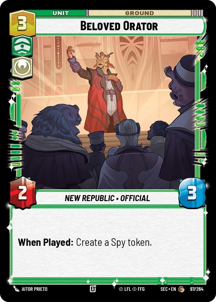 Image for Beloved Orator (97/264) (Secrets of Power) - Star Wars: Unlimited