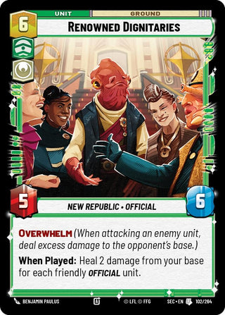 Image for Renowned Dignitaries (102/264) (Secrets of Power) - Star Wars: Unlimited