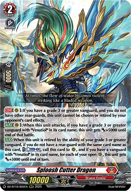 Image for Sploosh Cutter Dragon (DZ-BT10/002EN) (DZ-BT10: Dragonsoul Resonance) - Cardfight Vanguard