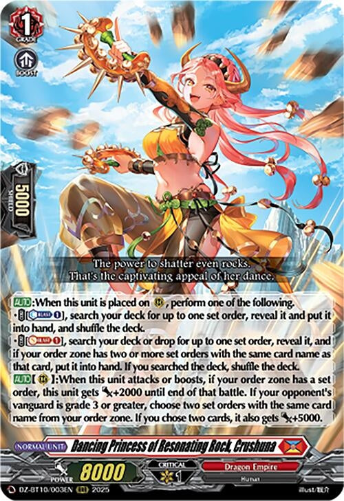Image for Dancing Princess of Resonating Rock, Crushuna (DZ-BT10/003EN) (DZ-BT10: Dragonsoul Resonance) - Cardfight Vanguard