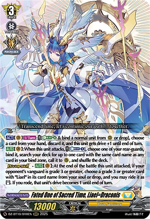 Image for Fated One of Sacred Time, Liael=Draconis (DZ-BT10/010EN) (DZ-BT10: Dragonsoul Resonance) - Cardfight Vanguard