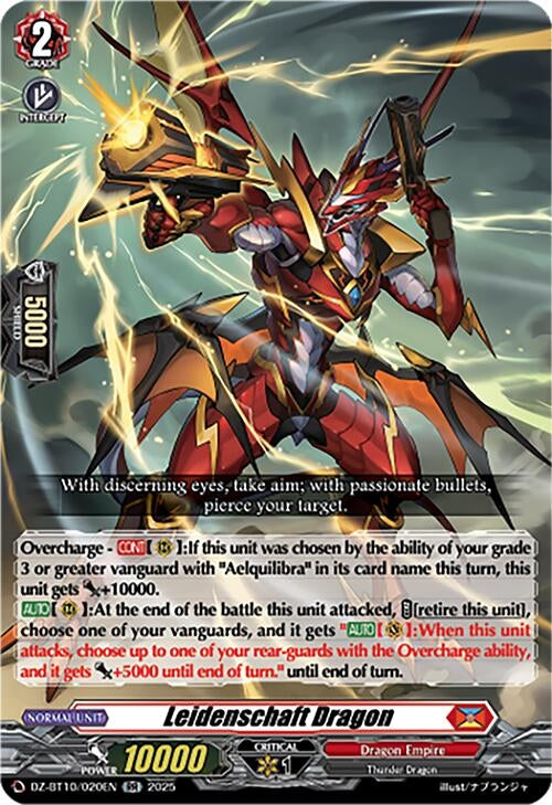 Image for Leidenschaft Dragon (DZ-BT10/020EN) (DZ-BT10: Dragonsoul Resonance) - Cardfight Vanguard