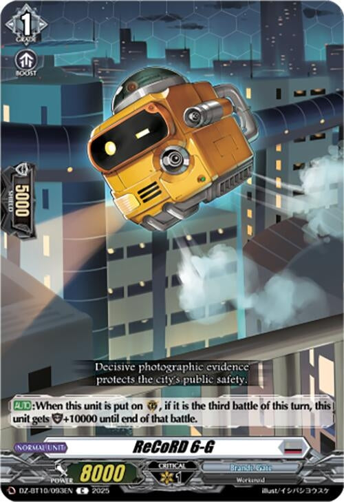 Image for ReCoRD 6-G (DZ-BT10/093EN) (DZ-BT10: Dragonsoul Resonance) - Cardfight Vanguard