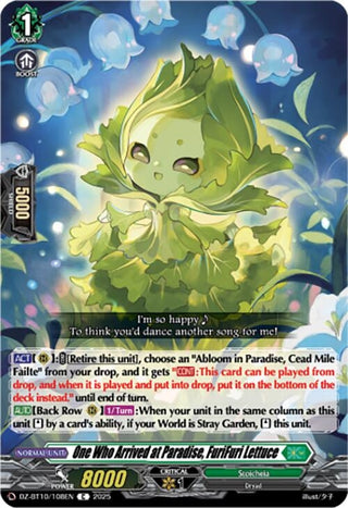 Image for One Who Arrived at Paradise, FuriFuri Lettuce (DZ-BT10/108EN) (DZ-BT10: Dragonsoul Resonance) - Cardfight Vanguard