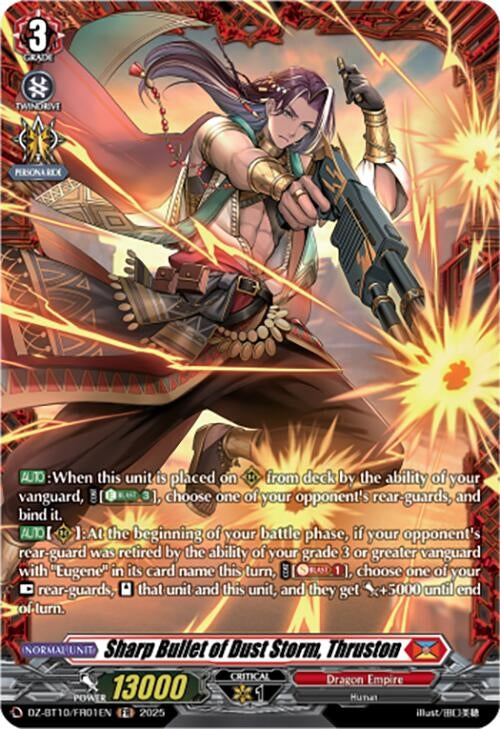 Image for Sharp Bullet of Dust Storm, Thruston (FR) (DZ-BT10/FR01EN) (DZ-BT10: Dragonsoul Resonance) - Cardfight Vanguard