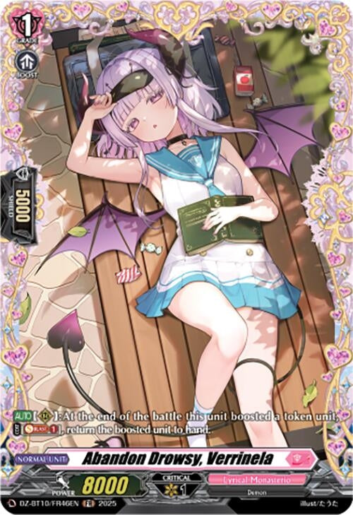 Image for Abandon Drowsy, Verrinela (FR) (DZ-BT10/FR46EN) (DZ-BT10: Dragonsoul Resonance) - Cardfight Vanguard