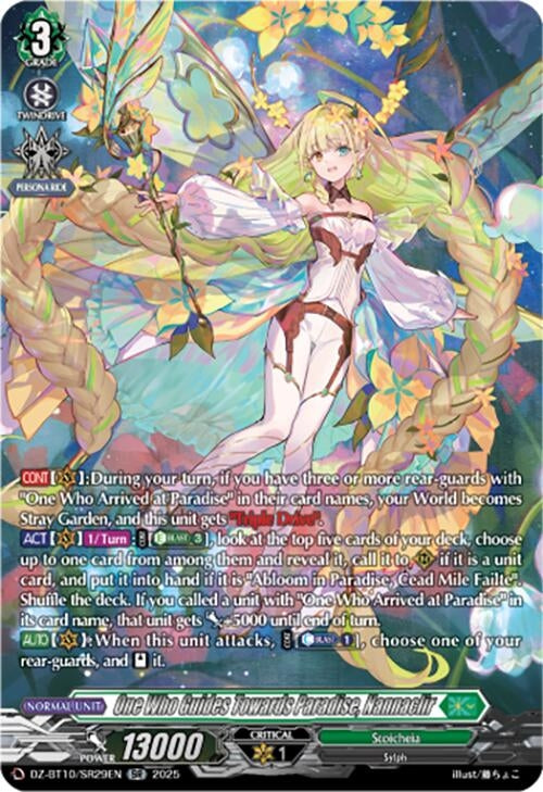 Image for One Who Guides Towards Paradise, Nannaclir (SR) (DZ-BT10/SR29EN) (DZ-BT10: Dragonsoul Resonance) - Cardfight Vanguard