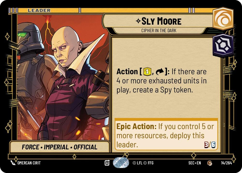 Image for Sly Moore - Cipher in the Dark (14/264) (Secrets of Power) - Star Wars: Unlimited