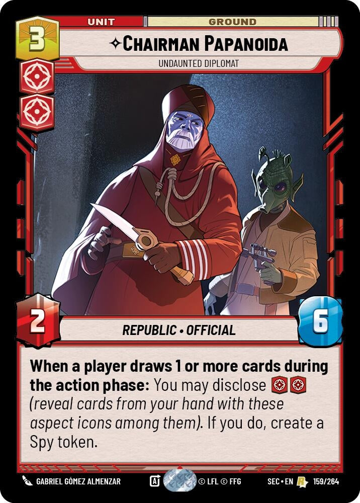 Image for Chairman Papanoida - Undaunted Diplomat (159/264) (Secrets of Power) - Star Wars: Unlimited