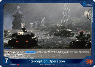 Image for Interception Operation (EBP02-040) (EBP02-040) (Booster Set 2: G: Monsters Raid Again) - Godzilla Card Game