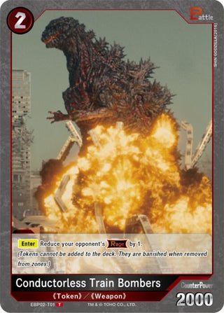 Image for Conductorless Train Bombers (EBP02-T01) (EBP02-T01) (Booster Set 2: G: Monsters Raid Again) - Godzilla Card Game