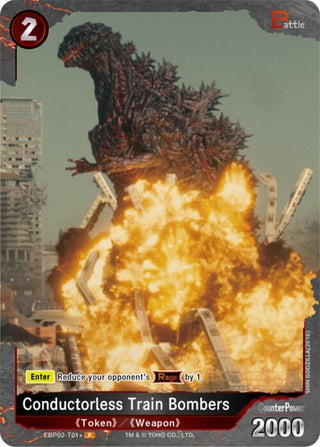 Image for Conductorless Train Bombers (EBP02-T01+) (EBP02-T01+) (Booster Set 2: G: Monsters Raid Again) - Godzilla Card Game