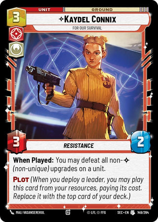 Image for Kaydel Connix - For Our Survival (149/264) (Secrets of Power) - Star Wars: Unlimited