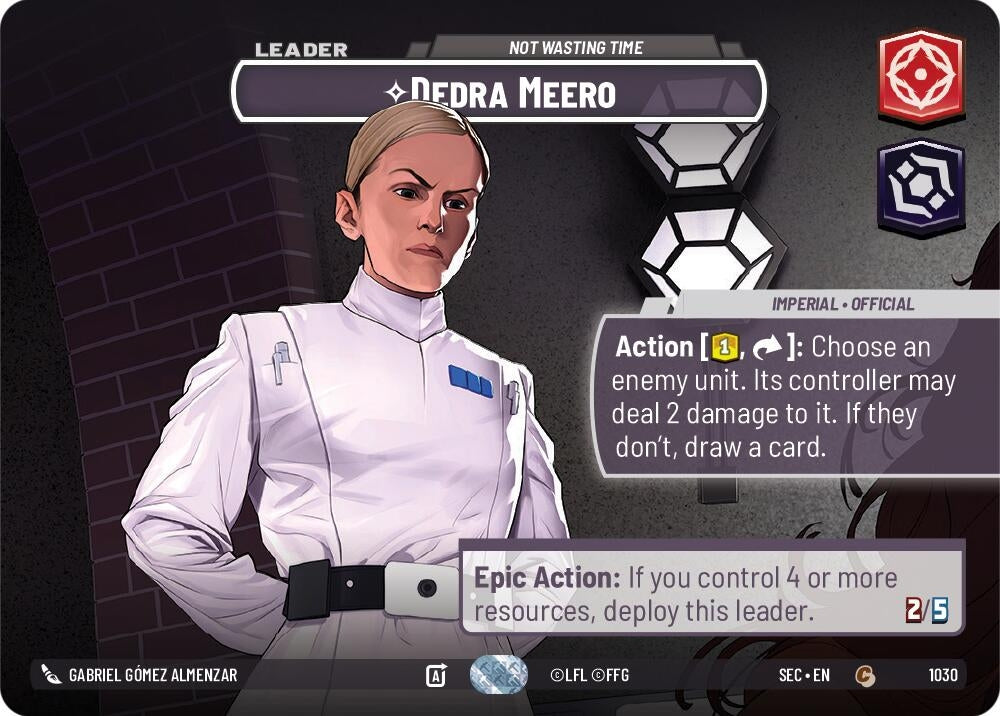 Image for Dedra Meero - Not Wasting Time (Showcase) (1030) (Secrets of Power) - Star Wars: Unlimited