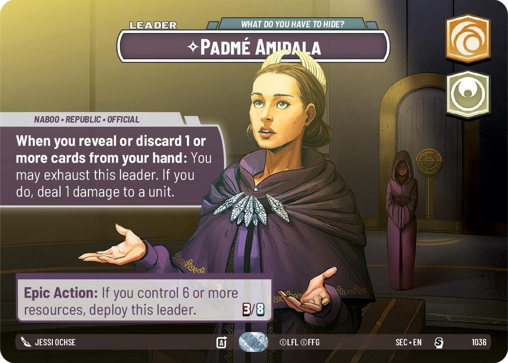 Image for Padme Amidala - What Do You Have to Hide? (Showcase) (1036) (Secrets of Power) - Star Wars: Unlimited