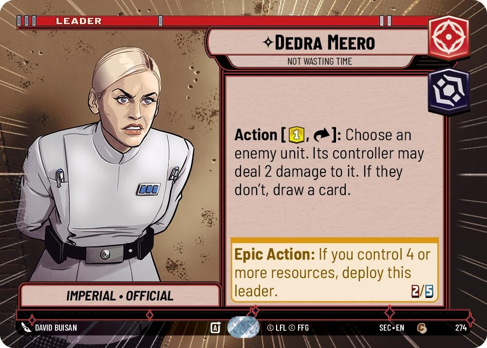 Image for Dedra Meero - Not Wasting Time (Hyperspace) (274) (Secrets of Power) - Star Wars: Unlimited