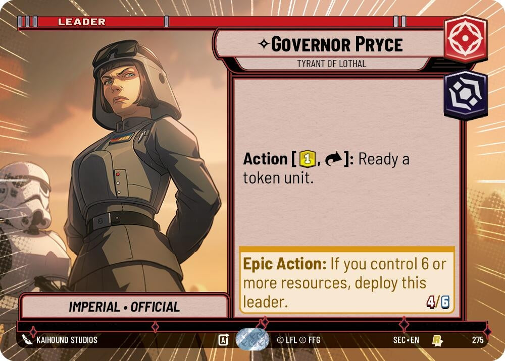 Image for Governor Pryce - Tyrant of Lothal (Hyperspace) (275) (Secrets of Power) - Star Wars: Unlimited