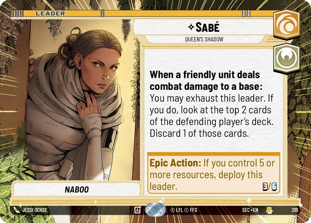 Image for Sabé - Queen's Shadow (Hyperspace) (281) (Secrets of Power) - Star Wars: Unlimited