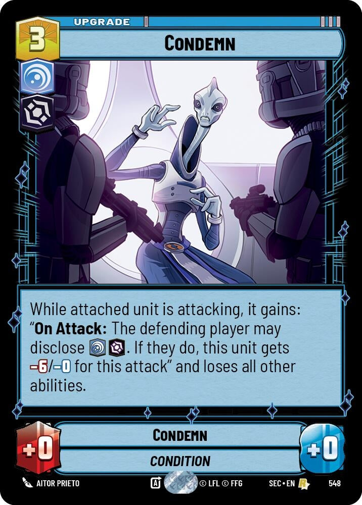 Image for Condemn (Foil) (548) (Secrets of Power) - Star Wars: Unlimited