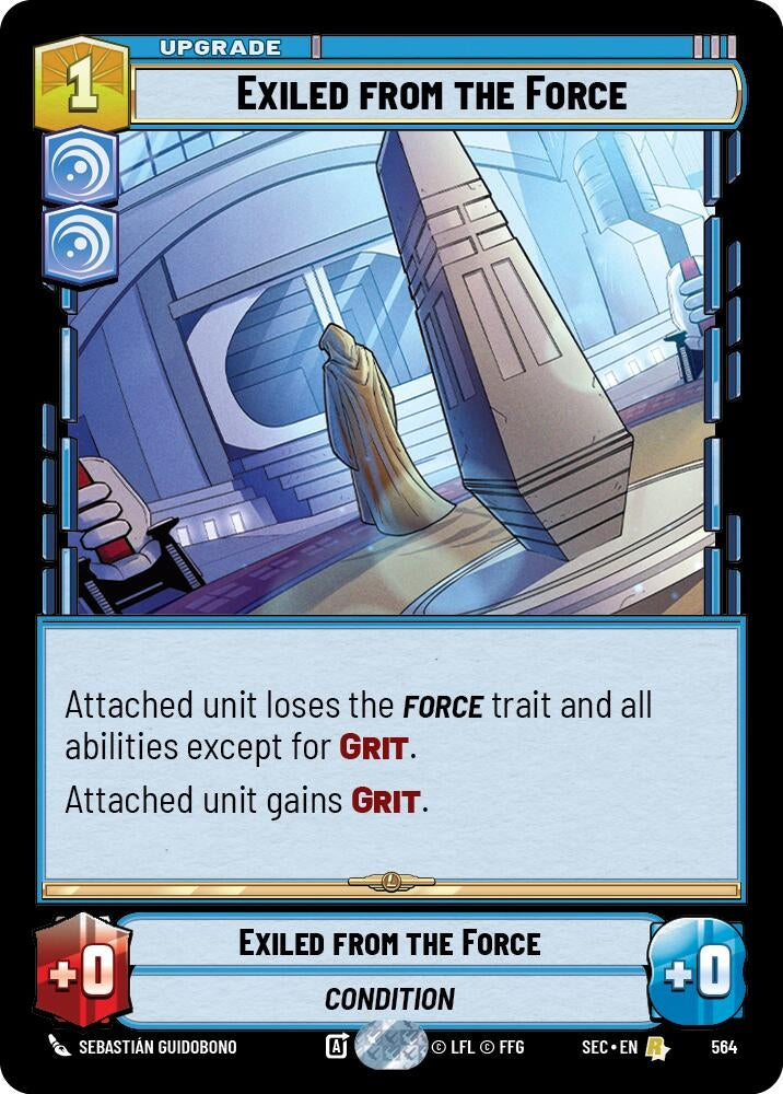 Image for Exiled from the Force (Foil) (564) (Secrets of Power) - Star Wars: Unlimited