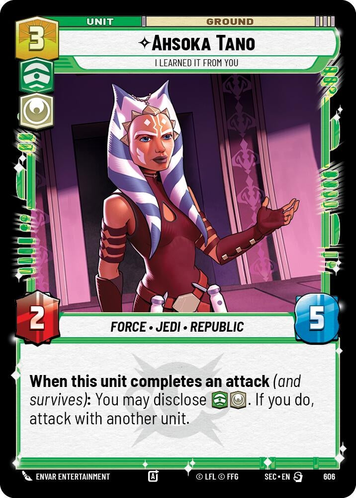 Image for Ahsoka Tano - I Learned It from You (Foil) (606) (Secrets of Power) - Star Wars: Unlimited