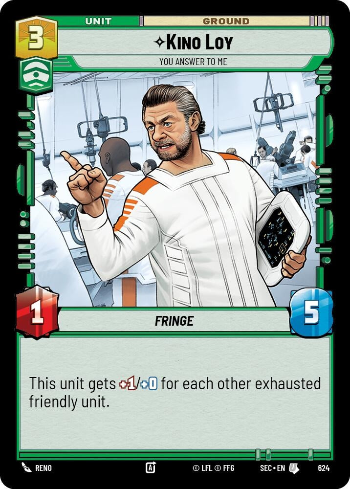 Image for Kino Loy - You Answer to Me (Foil) (624) (Secrets of Power) - Star Wars: Unlimited