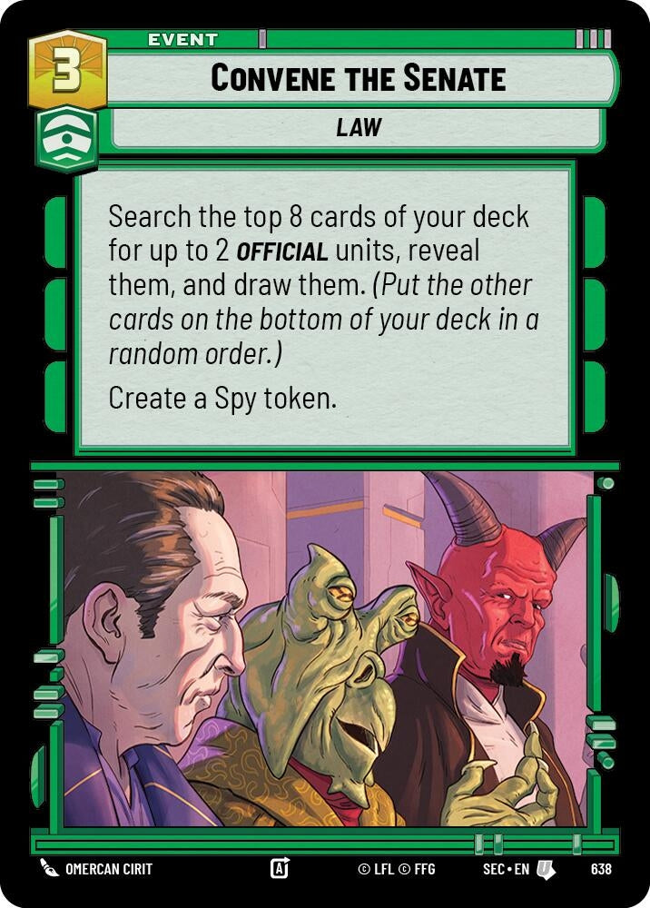 Image for Convene the Senate (Foil) (638) (Secrets of Power) - Star Wars: Unlimited