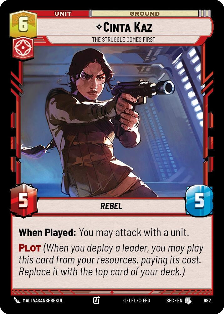 Image for Cinta Kaz - The Struggle Comes First (Foil) (682) (Secrets of Power) - Star Wars: Unlimited