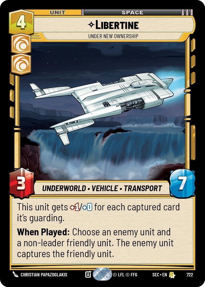 Image for Libertine - Under New Ownership (Foil) (722) (Secrets of Power) - Star Wars: Unlimited