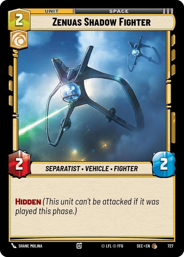 Image for Zenuas Shadow Fighter (Foil) (727) (Secrets of Power) - Star Wars: Unlimited