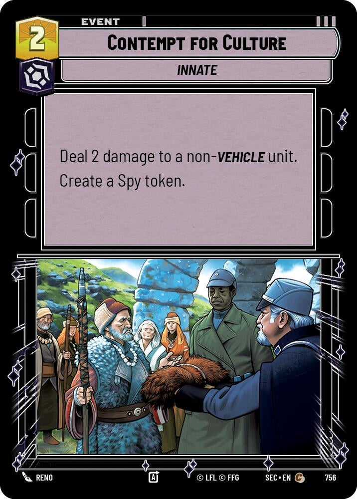 Image for Contempt for Culture (Foil) (756) (Secrets of Power) - Star Wars: Unlimited