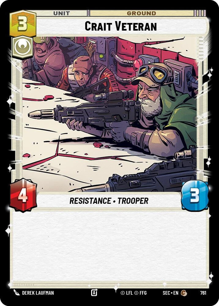 Image for Crait Veteran (Foil) (761) (Secrets of Power) - Star Wars: Unlimited