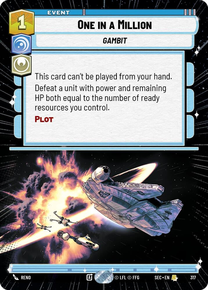 Image for One in a Million (Hyperspace) (317) (Secrets of Power) - Star Wars: Unlimited