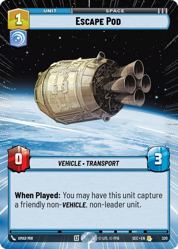 Image for Escape Pod (Hyperspace) (320) (Secrets of Power) - Star Wars: Unlimited